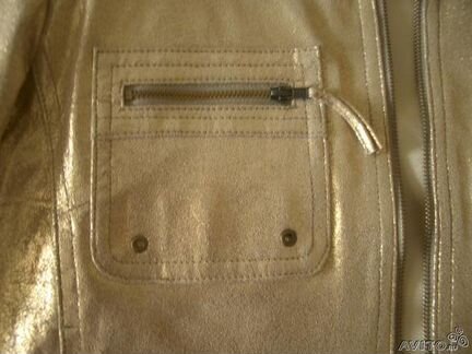 Новая золотая кожаная куртка EMS Exchange London