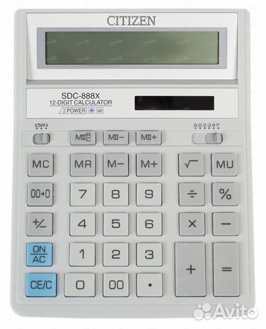 Калькулятор бухгалтерский Citizen SDC-888XWH белые