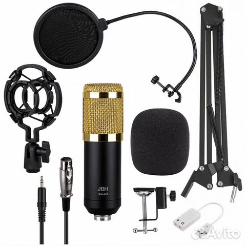 Конденсаторный микрофон настольный, подставка