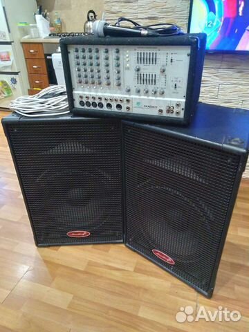 Акустические колонки + микшер