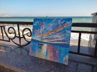 Интерьерная картина, картина маслом Закат на море объявление продам