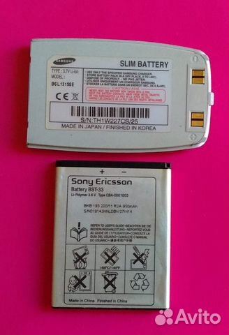 Аккумулятор Samsung, Sony Ericsson