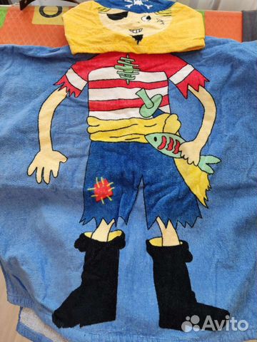 Пляжное полотенце с капюшоном