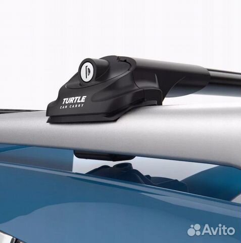 Багажник поперечины Turtle air1 черный на рейлинг