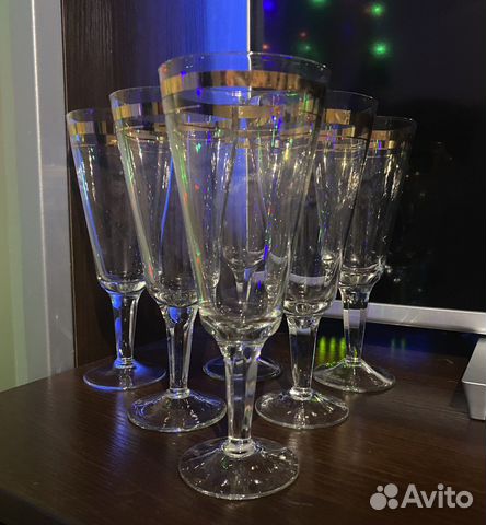 Фужеры бокалы хрусталь СССР 8шт