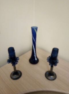 Подсвечники с вазой