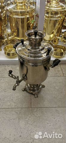 Тульский самовар 5 литров никелированный