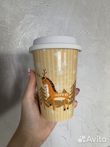 Стакан керамический новогодний