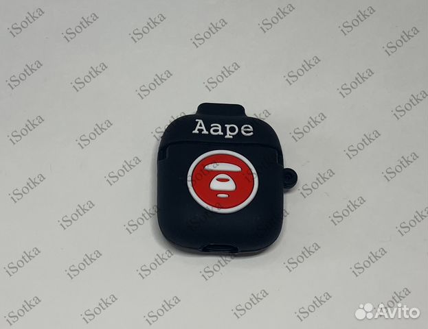 Чехол для AirPods 1/2 серия Aape (чёрный)