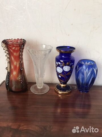 Ваза хрусталь стекло винтаж СССР