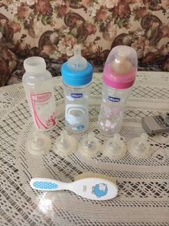 Бутылочки chicco, соски chicco+avent