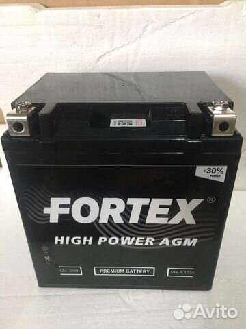 Акб Мото 12В 30Ао.п. Fortex AGM ток320 166х126х175