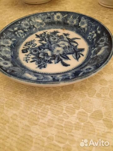 Старинное блюдо фарфоровое Кузнецова
