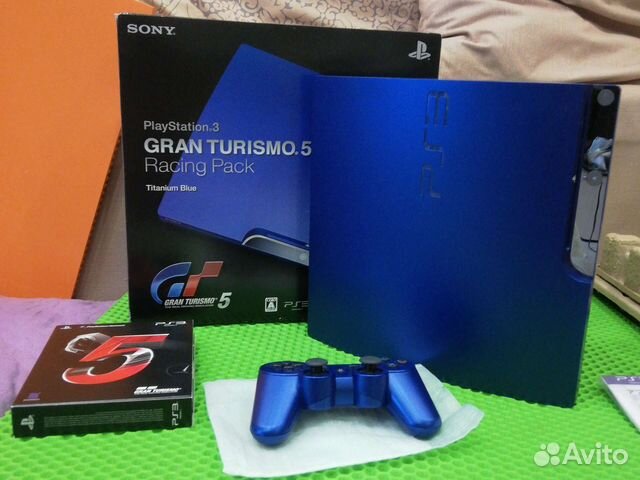 Sony PS3 Slim Titanium Blue Коллекционка GT5