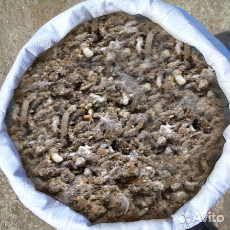 Куриный помёт в мешках