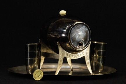 Мельхиоровый набор для коньяка