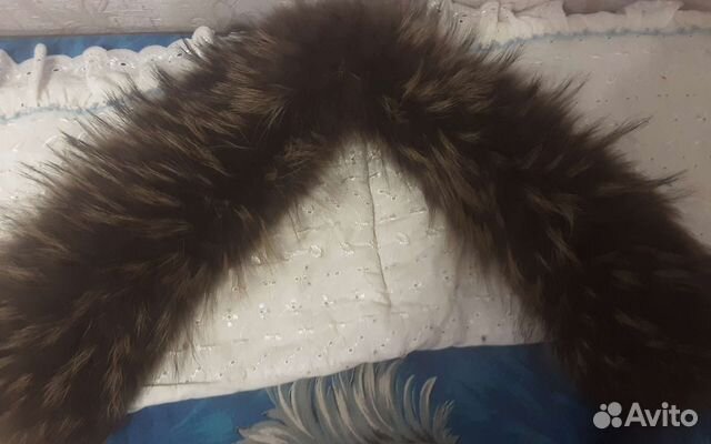 Опушка на капюшон из енота