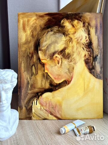 Картина маслом девушка 40/50 см