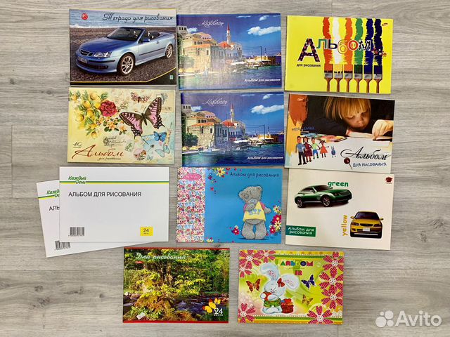 Альбом для рисования Бумага цветная писчая в клетк