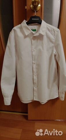 Рубашка белая benetton