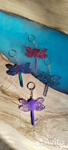 Брелок из эпоксидной смолы Рыбка Русалка Кит