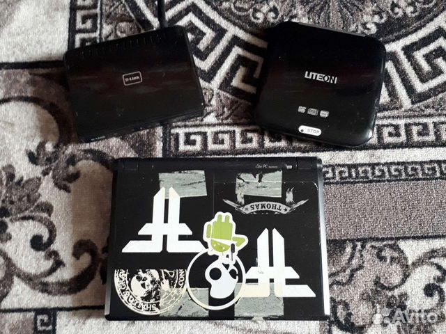 Ноутбук asus, роутер d-link, портативный дисковод