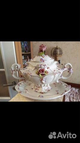 Старинная Большая керамическая ваза