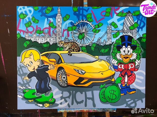 Стильные картины арт в стиле лофт для интерьера