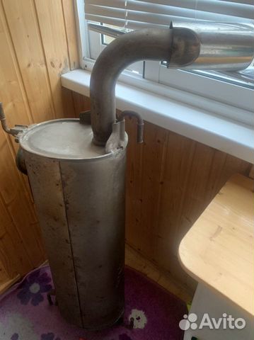 Задняя банка глушителя приора