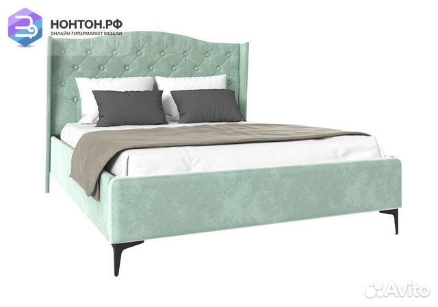Кровать Флоренция велюр мята