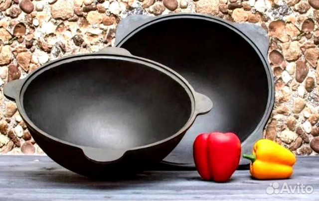 Казан чугунный с крышкой