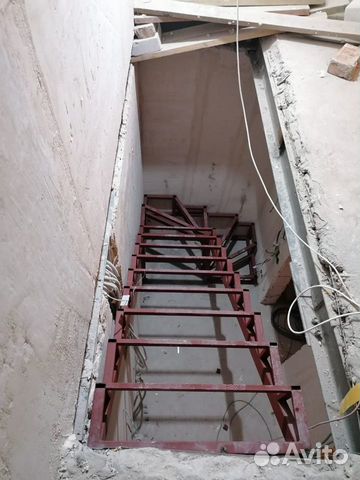 Лестница каркас под зашивку монтаж доставка