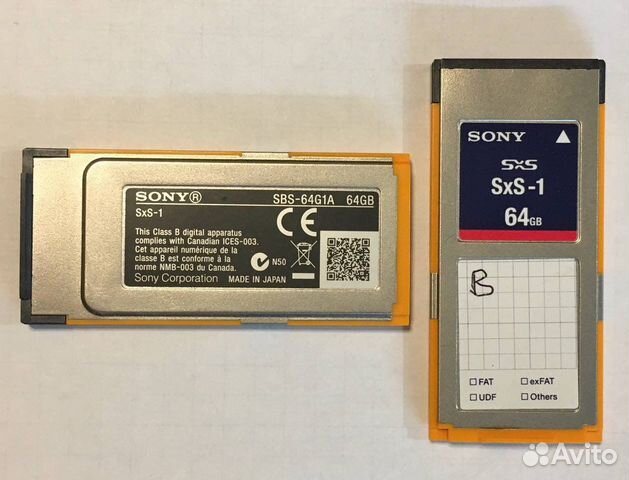 Карта памяти Sony SxS-1 64GB SBS-64G1A