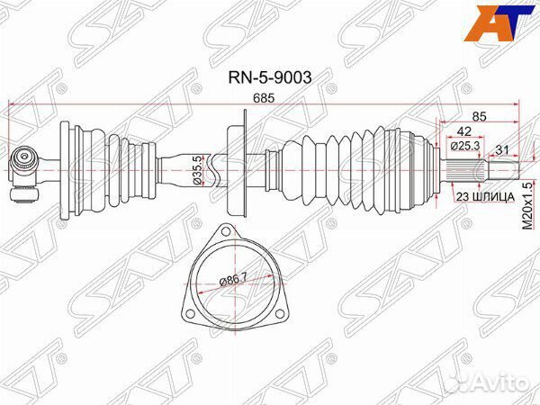 Привод в сборе dacia logan