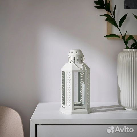 Фонарь для греющей свечи 22 см, белый enrum