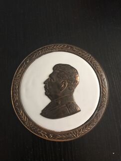 Сталин. Авторское панно. Бронза. Эмаль. Барельеф