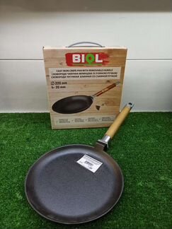Сковорода блинная чугунная биол 220мм