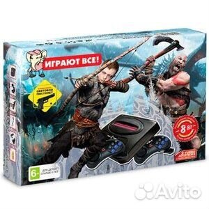 Денди 8 Bit God of War 300 игр+пистолет