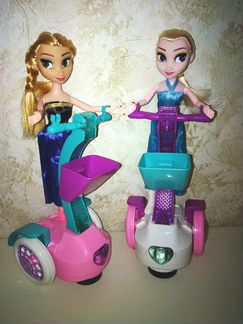 Новая кукла Эльза Анна Лол музыкальная на самокате