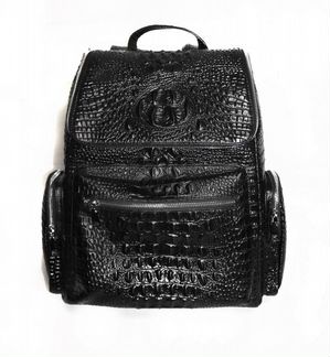 Кожаный рюкзак -DX- black new croco