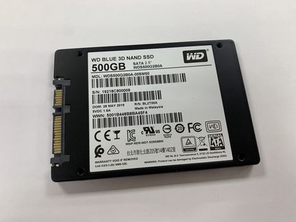 500 гб SSD диск WD Original WDS500G2B0A