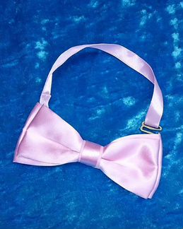 Галстук бабочка классика, цвет розовый, 5.5х12.5
