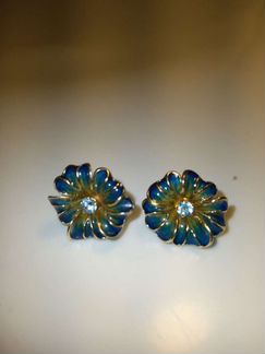 Серьги, мюз, 585пр., глазурь