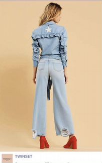 Голубые широкие джинсы Twin-set оригинал