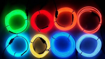 Набор неоновый шнур с питанием от батареек 2 набор