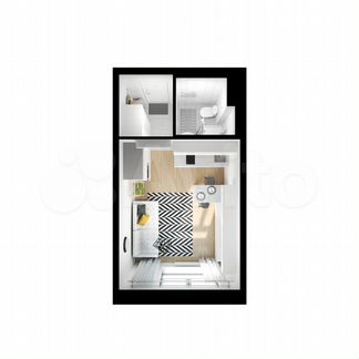 Квартира-студия, 19.7 м², 12/25 эт.