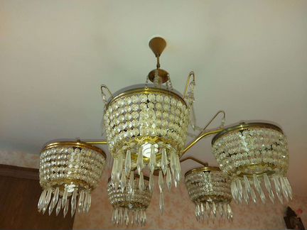 Люстра хрустальная Чехословакия