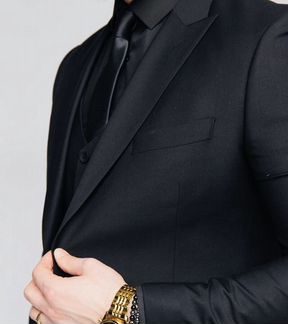 Костюм мужской чёрный,premium