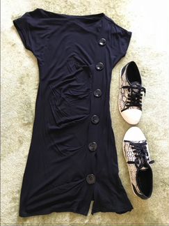 Платье чёрное лето