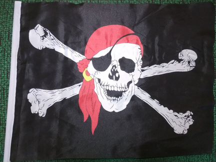 Флаг пиратский Весёлый Роджер, средний